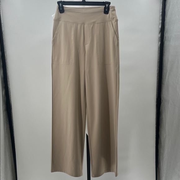 Chic Beige Wide Leg Women's Pants VERY COMFORTABLE!! - Picture 1 of 5